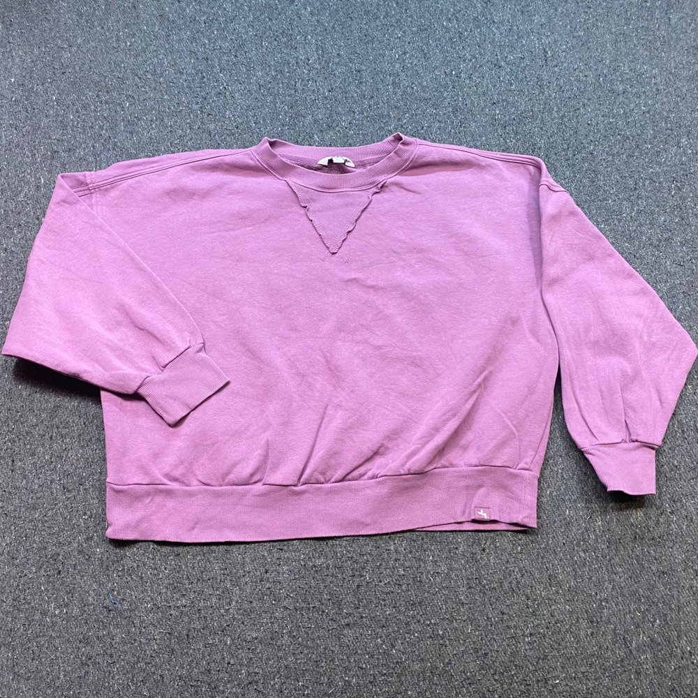 Joy Lab Sweatshirt Sz XL Womens Athleisure Raw Edge V Neck Oversized Pullover